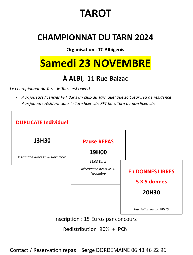 affiche Championnat du Tarn 2024